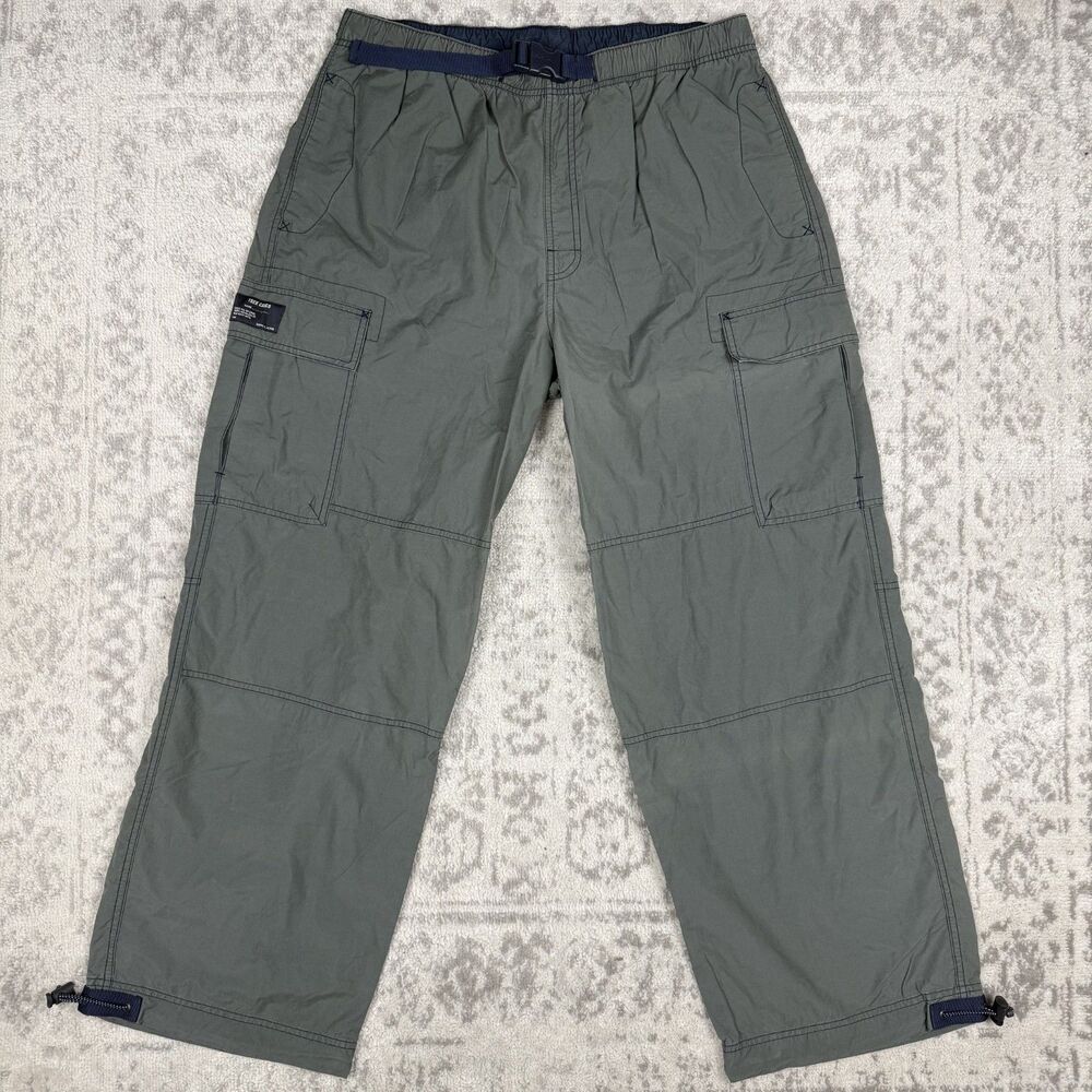 Vintage Old Navy Trek Cargo Pants Y2K 2000s Parachute Belted Size Large